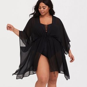 Torrid swim suit cover up kaftan